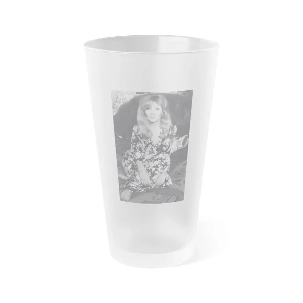 Ingrid Pitt #130 (Vintage Female Icon) Frosted Pint Glass 16oz 16oz Frosted - Go Mug Yourself