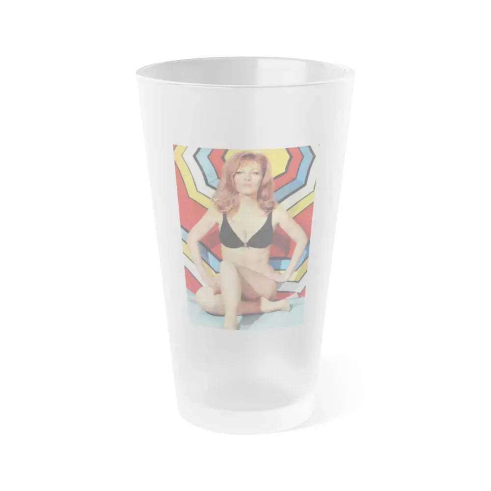 Ingrid Pitt #131 (Vintage Female Icon) Frosted Pint Glass 16oz 16oz Frosted - Go Mug Yourself