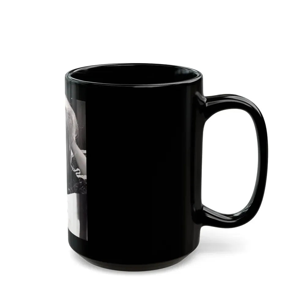 Ingrid Pitt #132 (Vintage Female Icon) Black Coffee Mug - Go Mug Yourself