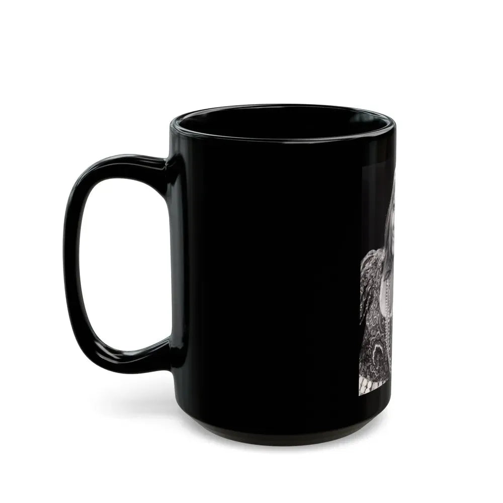 Ingrid Pitt #132 (Vintage Female Icon) Black Coffee Mug - Go Mug Yourself