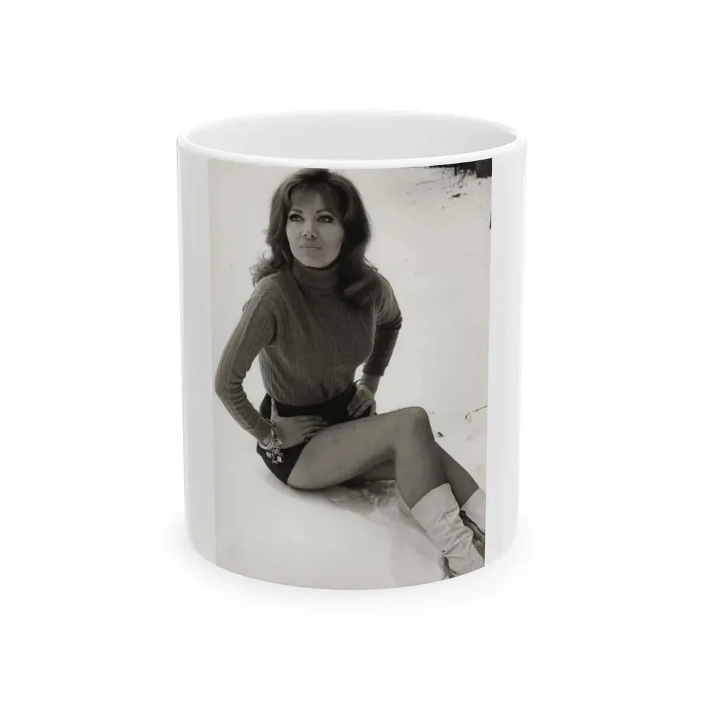 Ingrid Pitt #133 (Vintage Female Icon) White Coffee Mug 11oz - Go Mug Yourself
