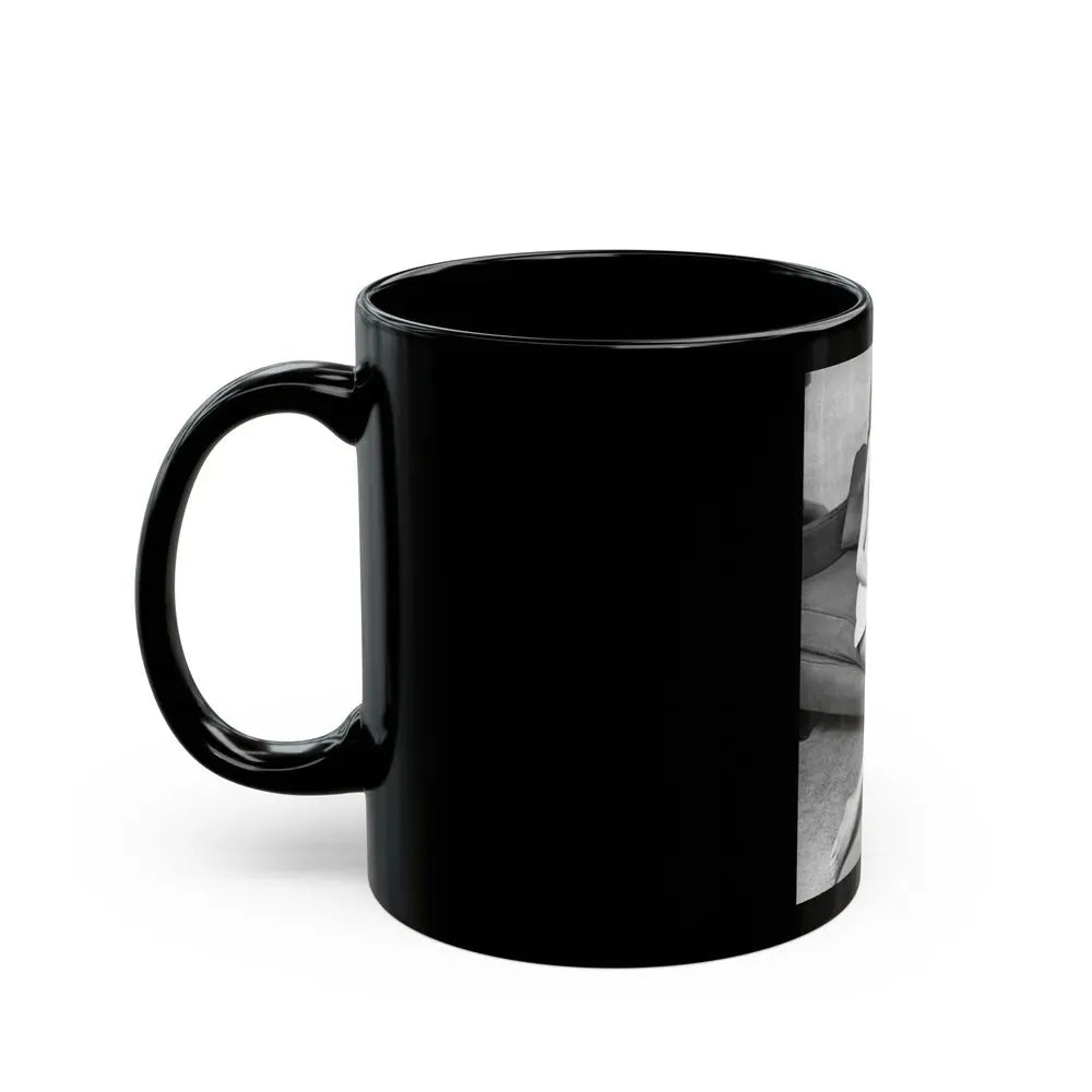 Ingrid Pitt #135 (Vintage Female Icon) Black Coffee Mug - Go Mug Yourself