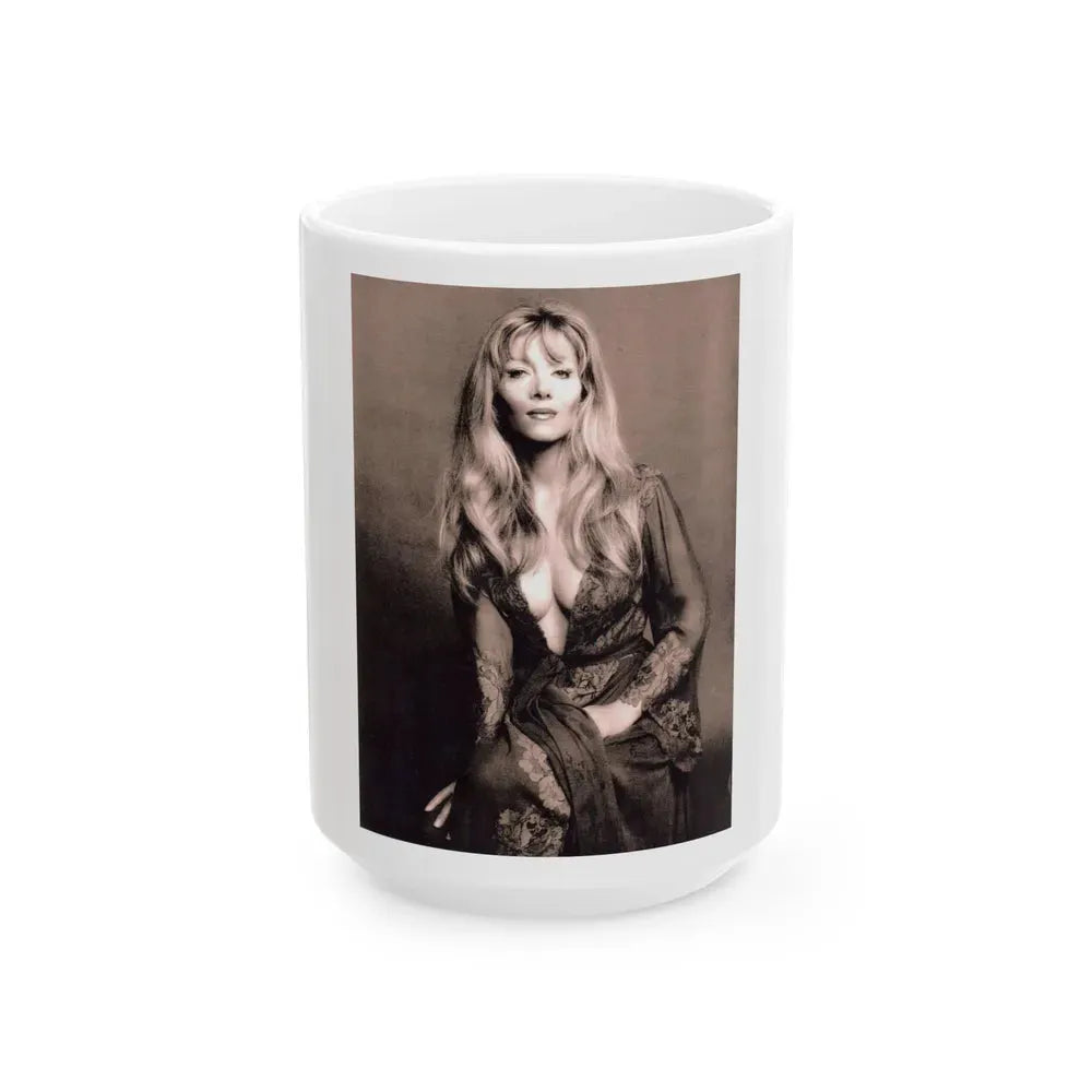Ingrid Pitt #147 (Vintage Female Icon) White Coffee Mug 15oz - Go Mug Yourself
