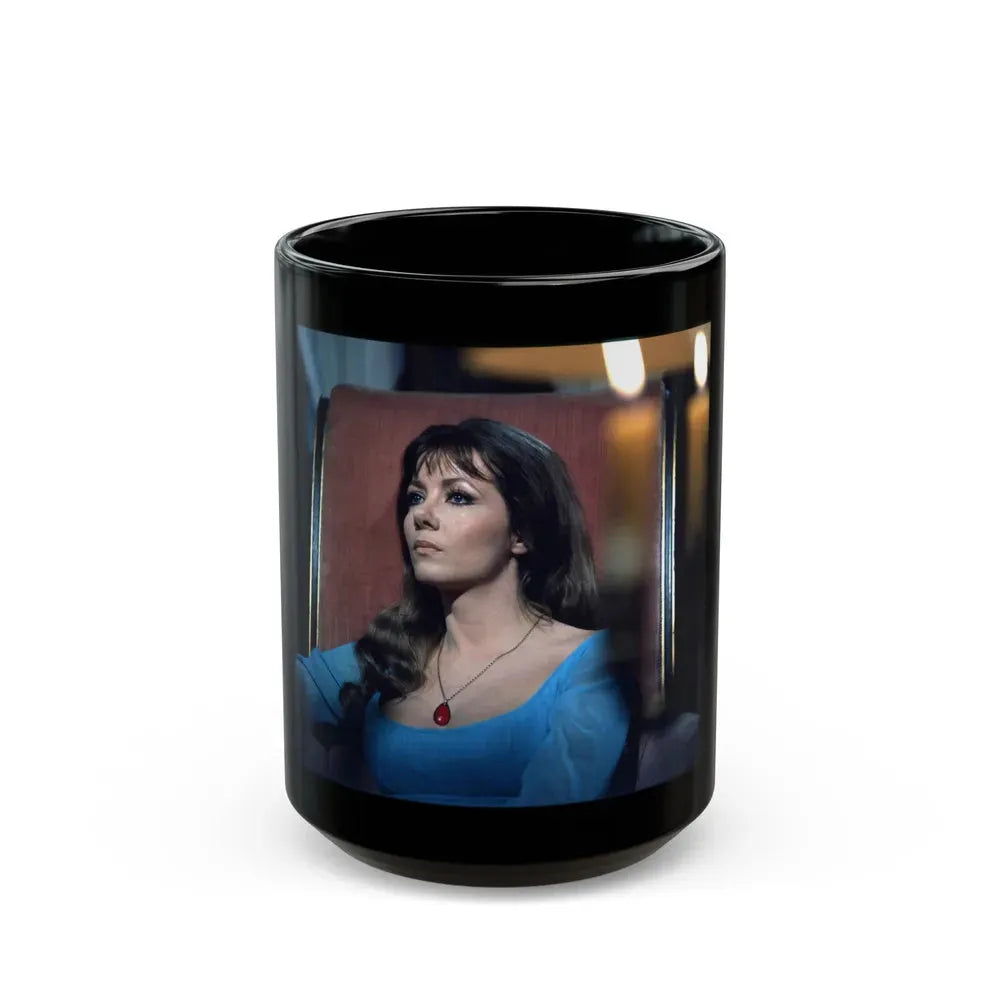 Ingrid Pitt #52 (Vintage Female Icon) Black Coffee Mug 15oz - Go Mug Yourself