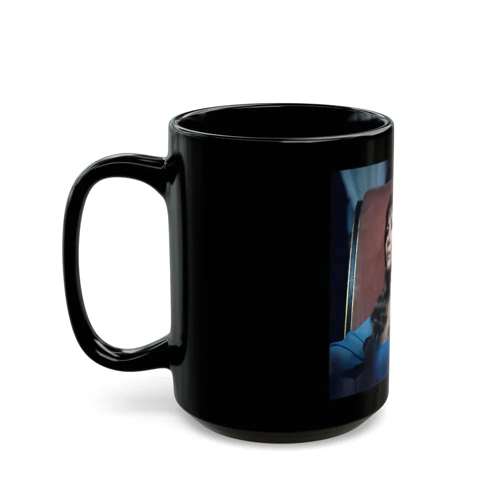 Ingrid Pitt #52 (Vintage Female Icon) Black Coffee Mug - Go Mug Yourself