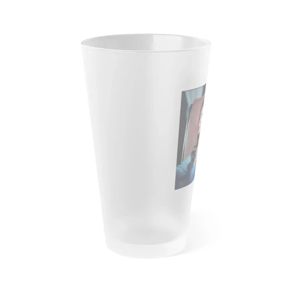 Ingrid Pitt #52 (Vintage Female Icon) Frosted Pint Glass 16oz - Go Mug Yourself