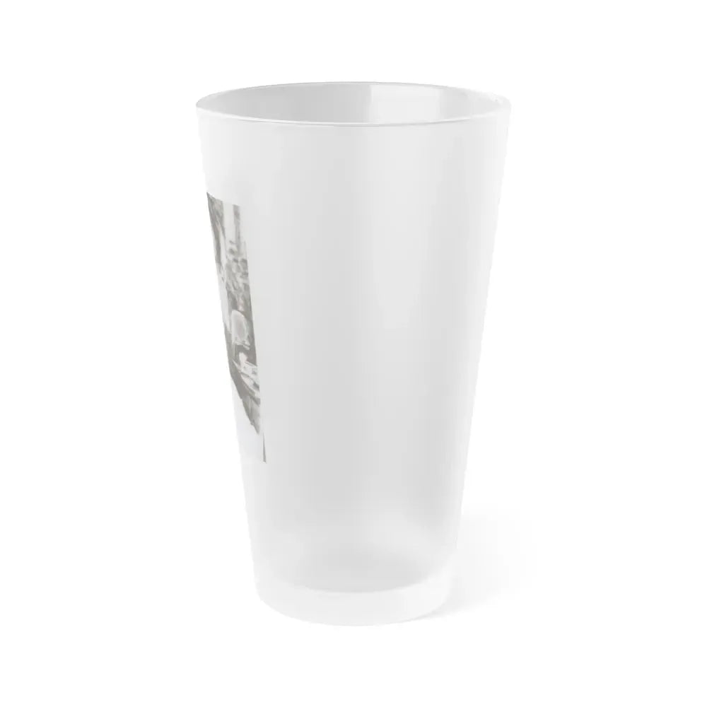 Ingrid Pitt #63 - Topless (Vintage Female Icon) Frosted Pint Glass 16oz - Go Mug Yourself