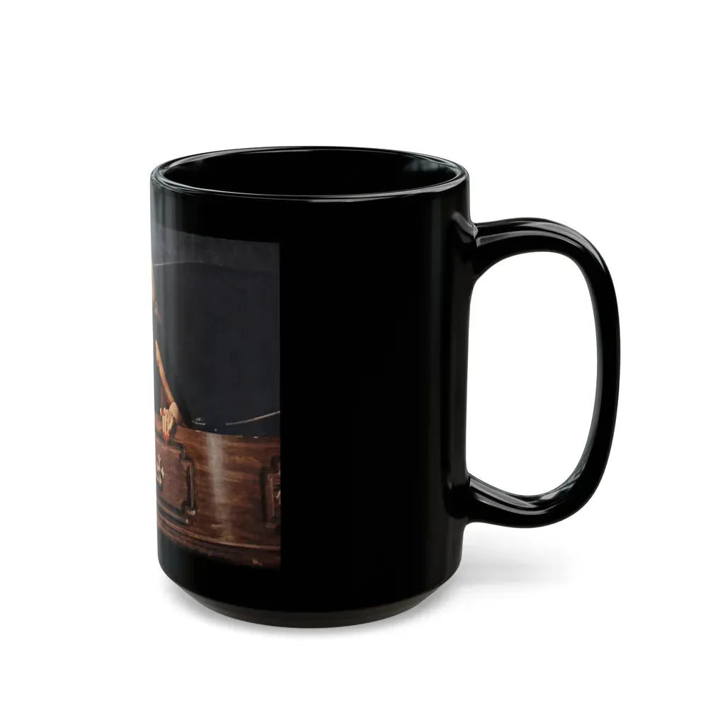 Ingrid Pitt #64 (Vintage Female Icon) Black Coffee Mug - Go Mug Yourself