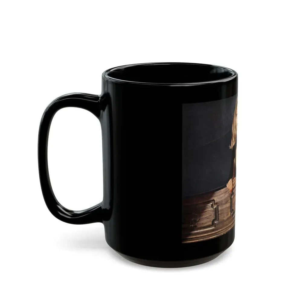 Ingrid Pitt #64 (Vintage Female Icon) Black Coffee Mug - Go Mug Yourself
