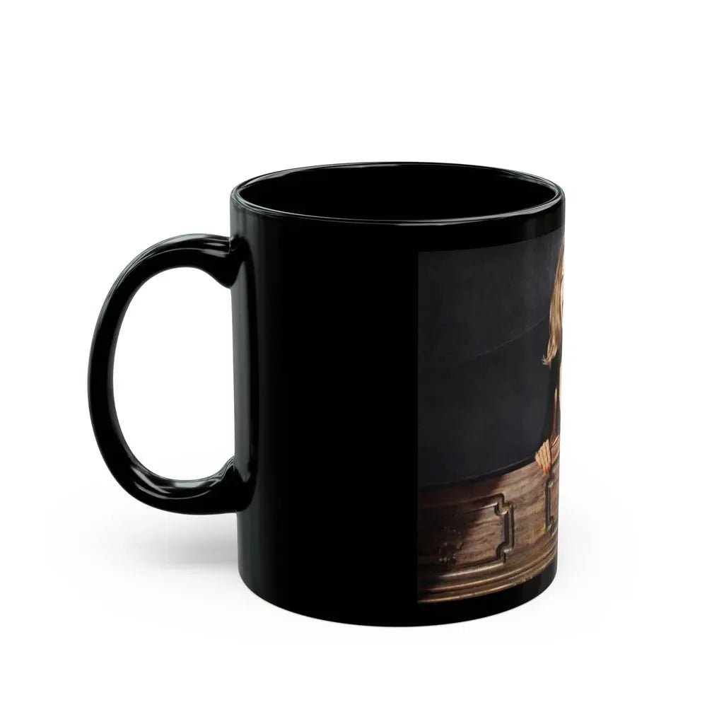 Ingrid Pitt #64 (Vintage Female Icon) Black Coffee Mug - Go Mug Yourself