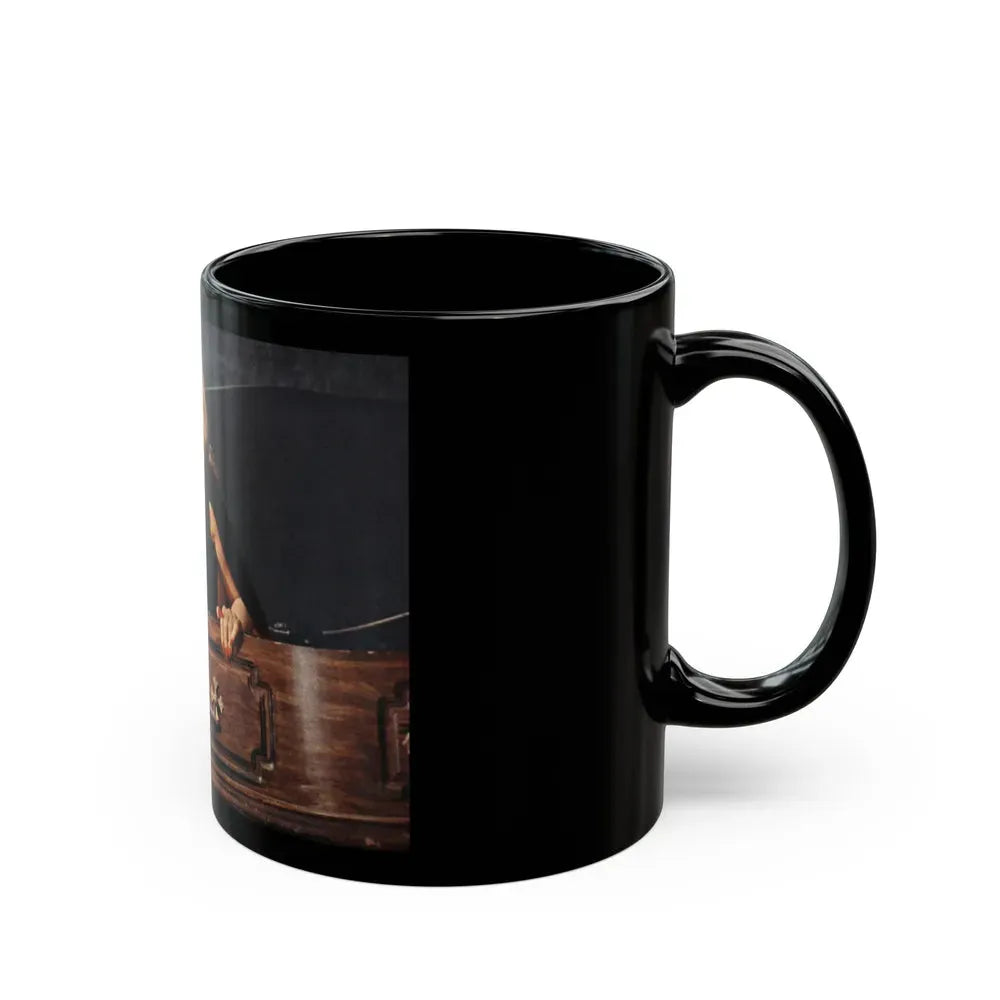 Ingrid Pitt #64 (Vintage Female Icon) Black Coffee Mug - Go Mug Yourself