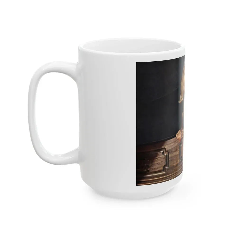 Ingrid Pitt #64 (Vintage Female Icon) White Coffee Mug - Go Mug Yourself