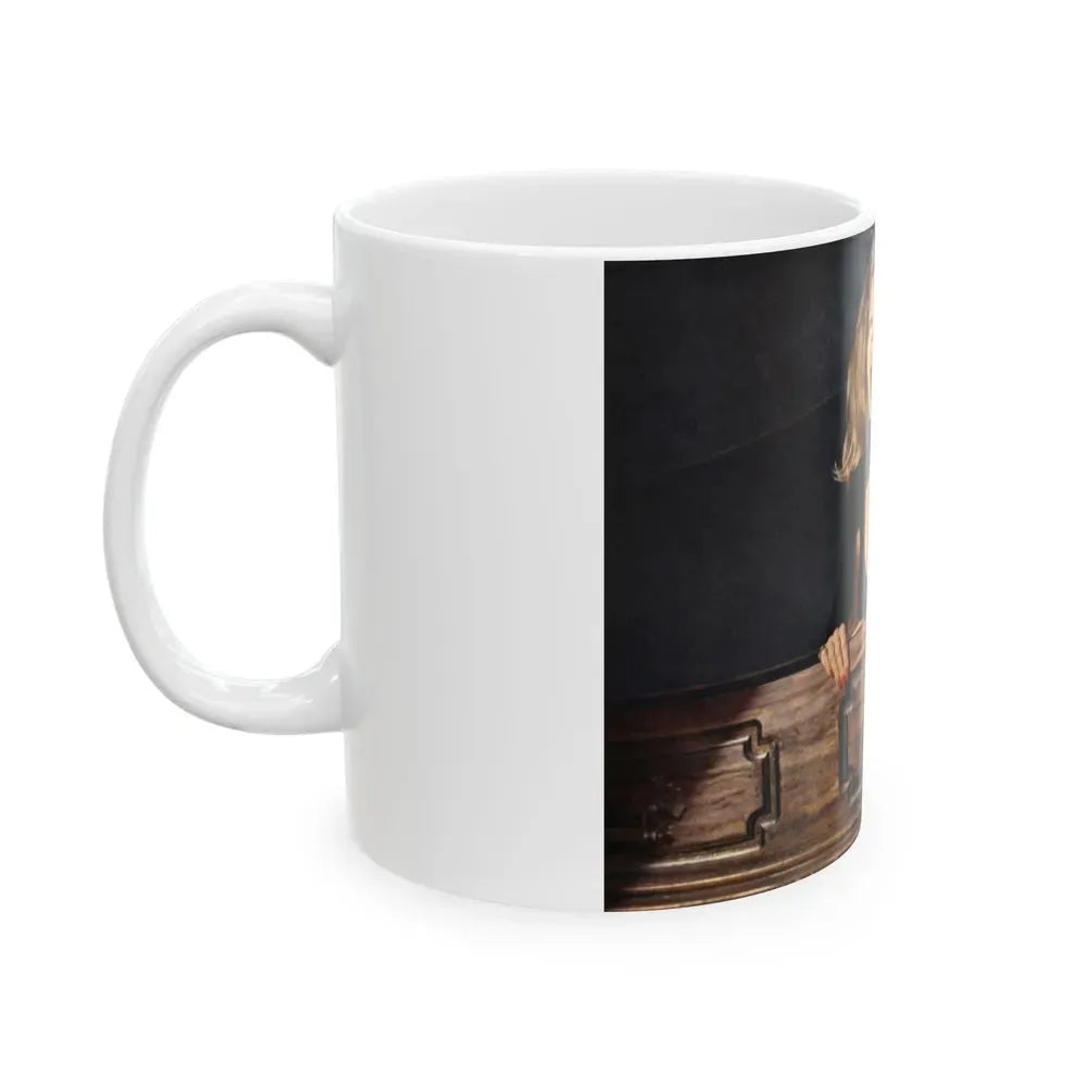 Ingrid Pitt #64 (Vintage Female Icon) White Coffee Mug - Go Mug Yourself
