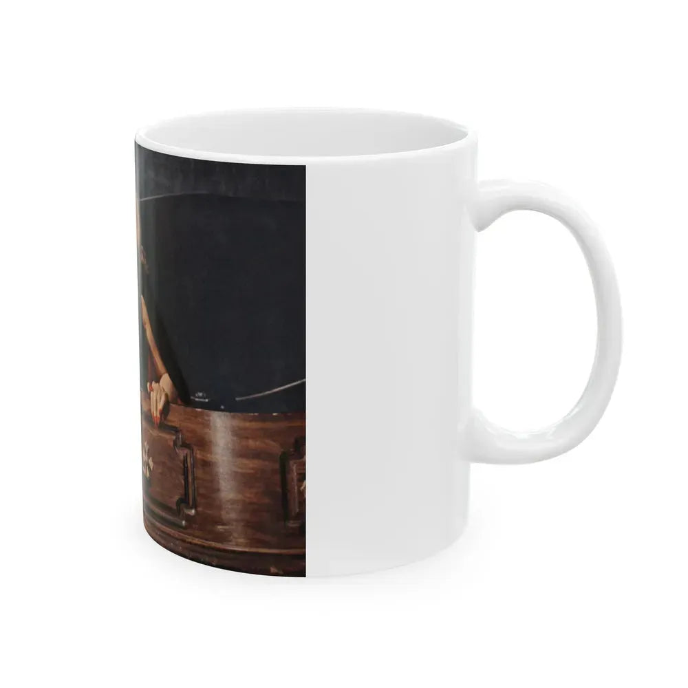 Ingrid Pitt #64 (Vintage Female Icon) White Coffee Mug - Go Mug Yourself