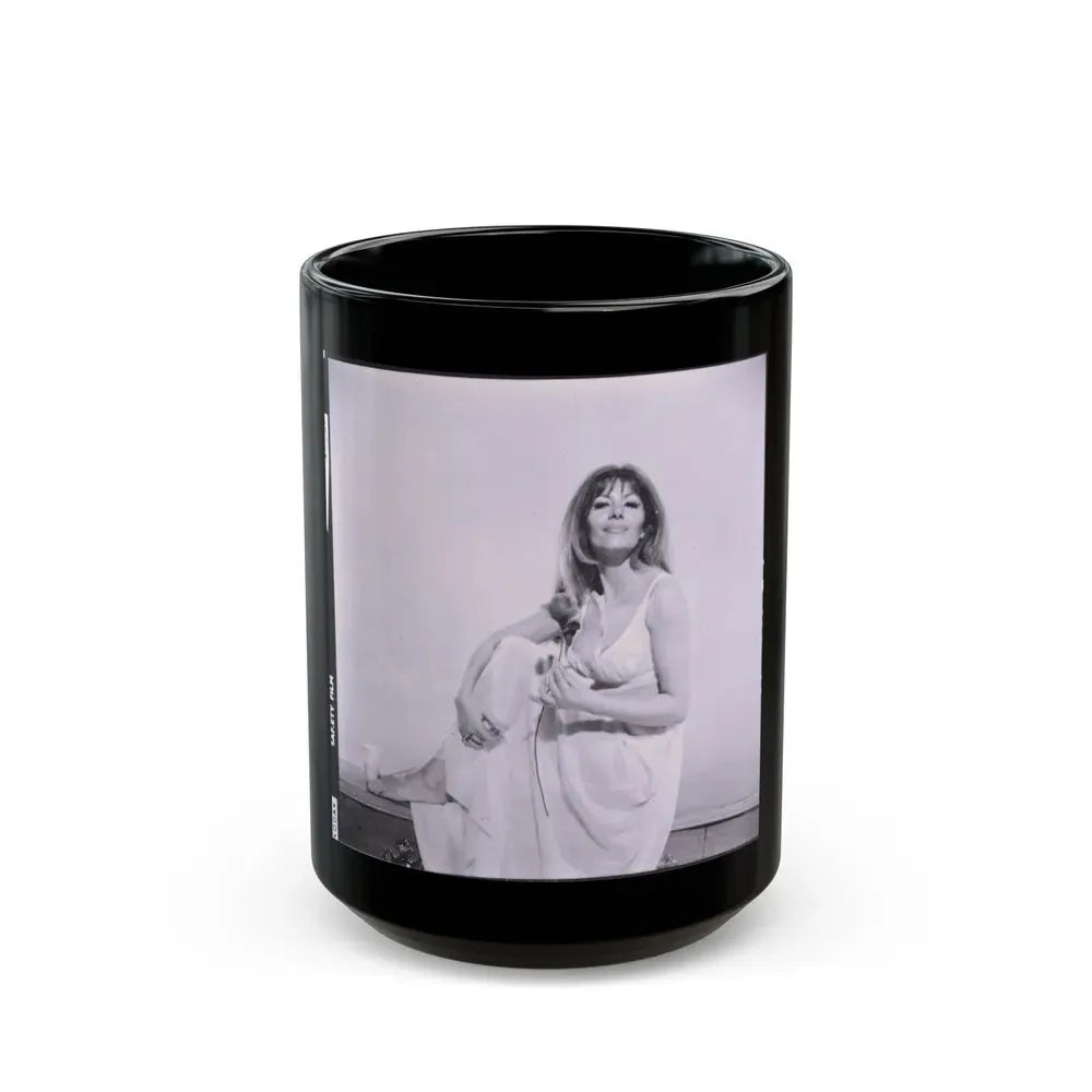 Ingrid Pitt #81 (Vintage Female Icon) Black Coffee Mug 15oz - Go Mug Yourself