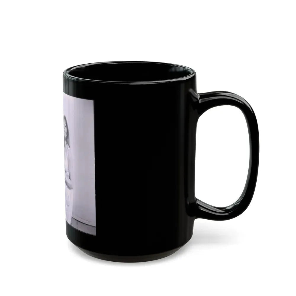 Ingrid Pitt #81 (Vintage Female Icon) Black Coffee Mug - Go Mug Yourself