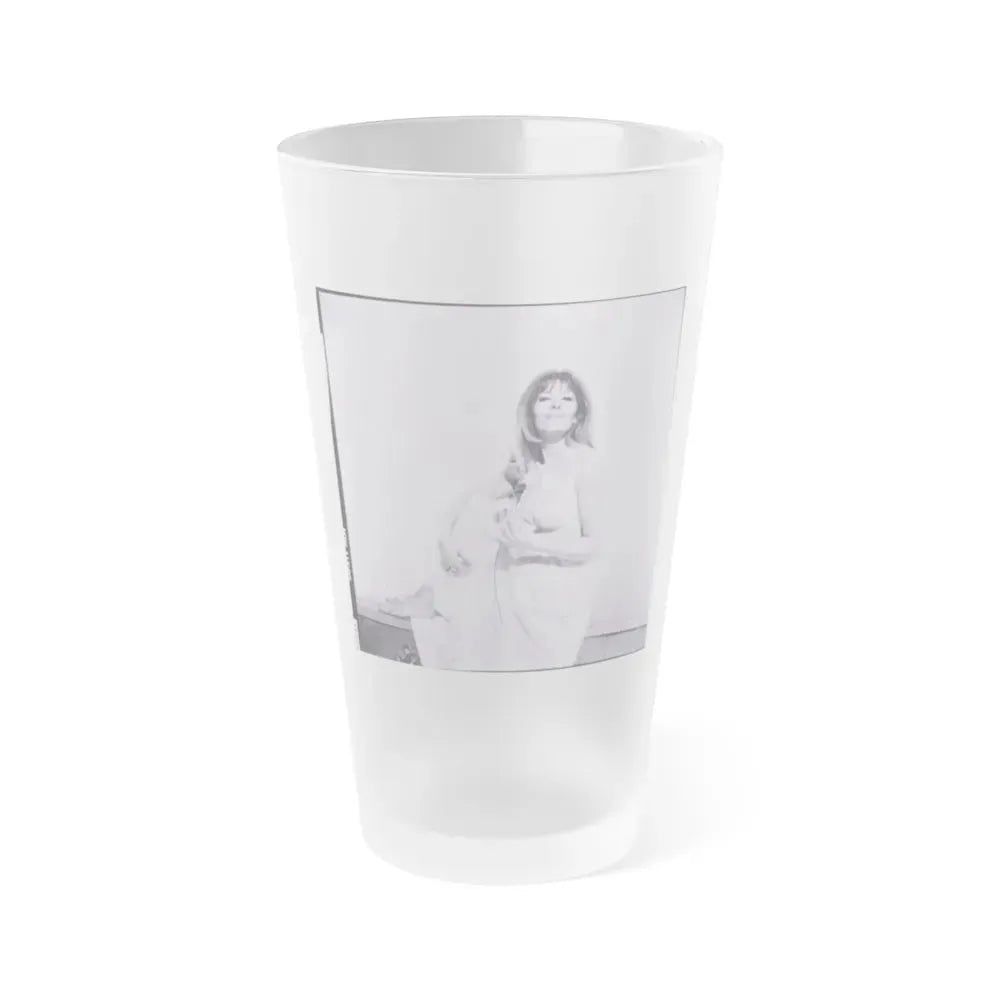 Ingrid Pitt #81 (Vintage Female Icon) Frosted Pint Glass 16oz 16oz Frosted - Go Mug Yourself
