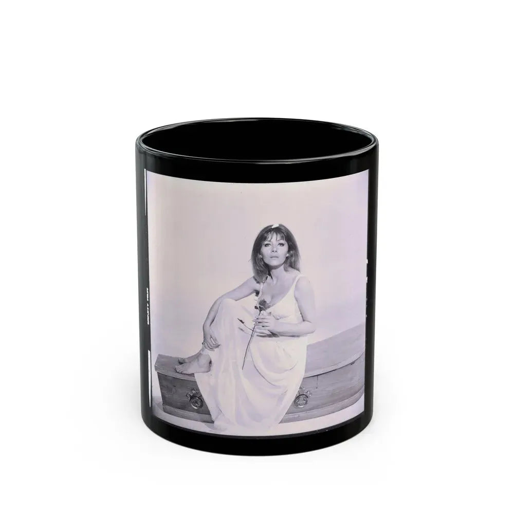 Ingrid Pitt #82 (Vintage Female Icon) Black Coffee Mug 11oz - Go Mug Yourself