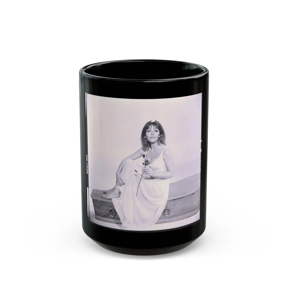 Ingrid Pitt #82 (Vintage Female Icon) Black Coffee Mug 15oz - Go Mug Yourself
