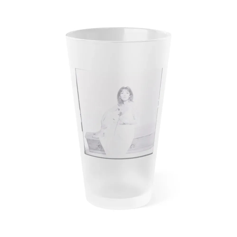 Ingrid Pitt #82 (Vintage Female Icon) Frosted Pint Glass 16oz 16oz Frosted - Go Mug Yourself