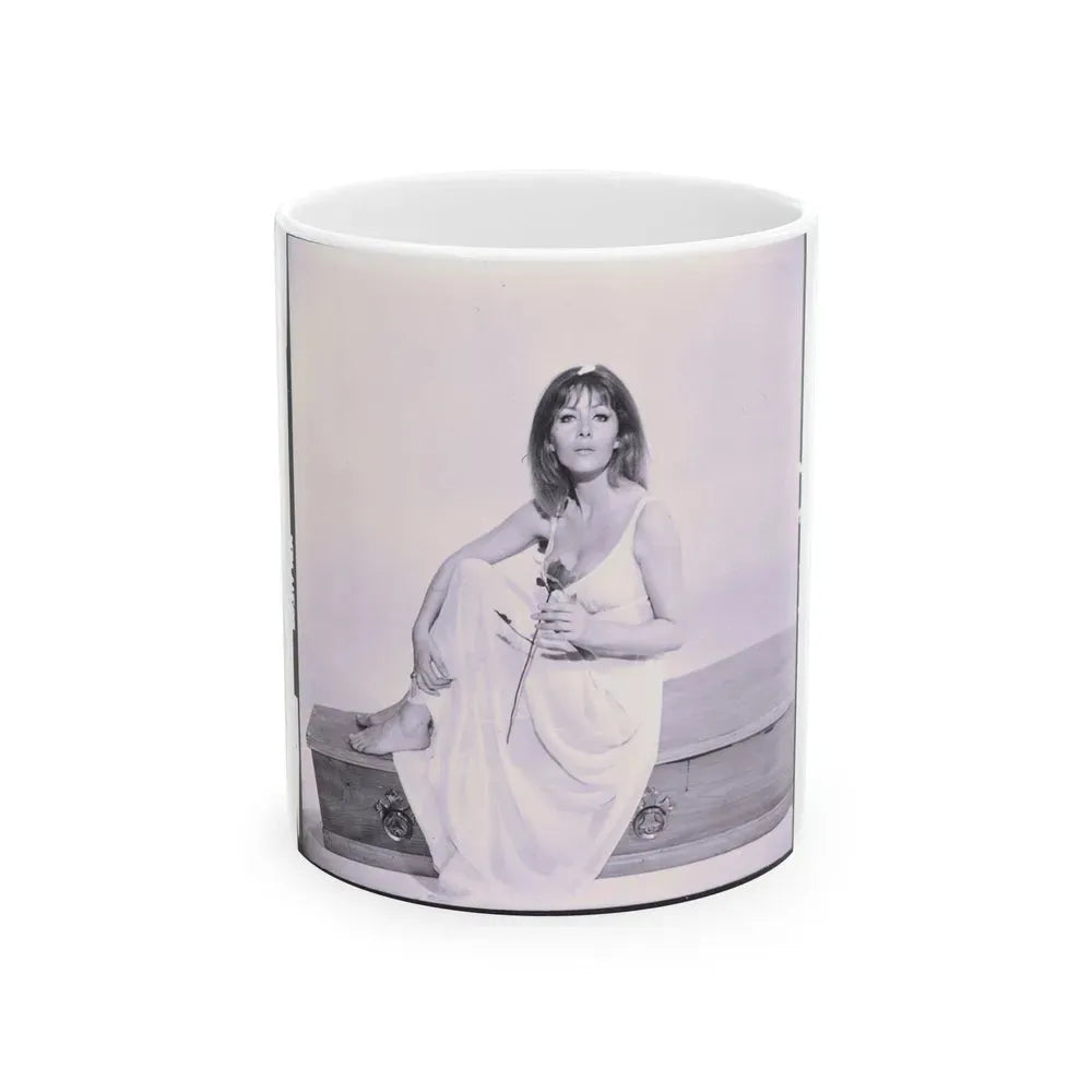 Ingrid Pitt #82 (Vintage Female Icon) White Coffee Mug 11oz - Go Mug Yourself