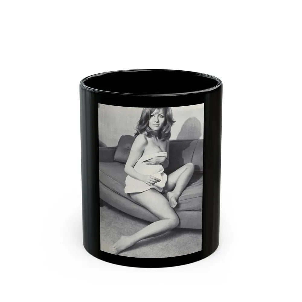 Ingrid Pitt #84 (Vintage Female Icon) Black Coffee Mug 11oz - Go Mug Yourself
