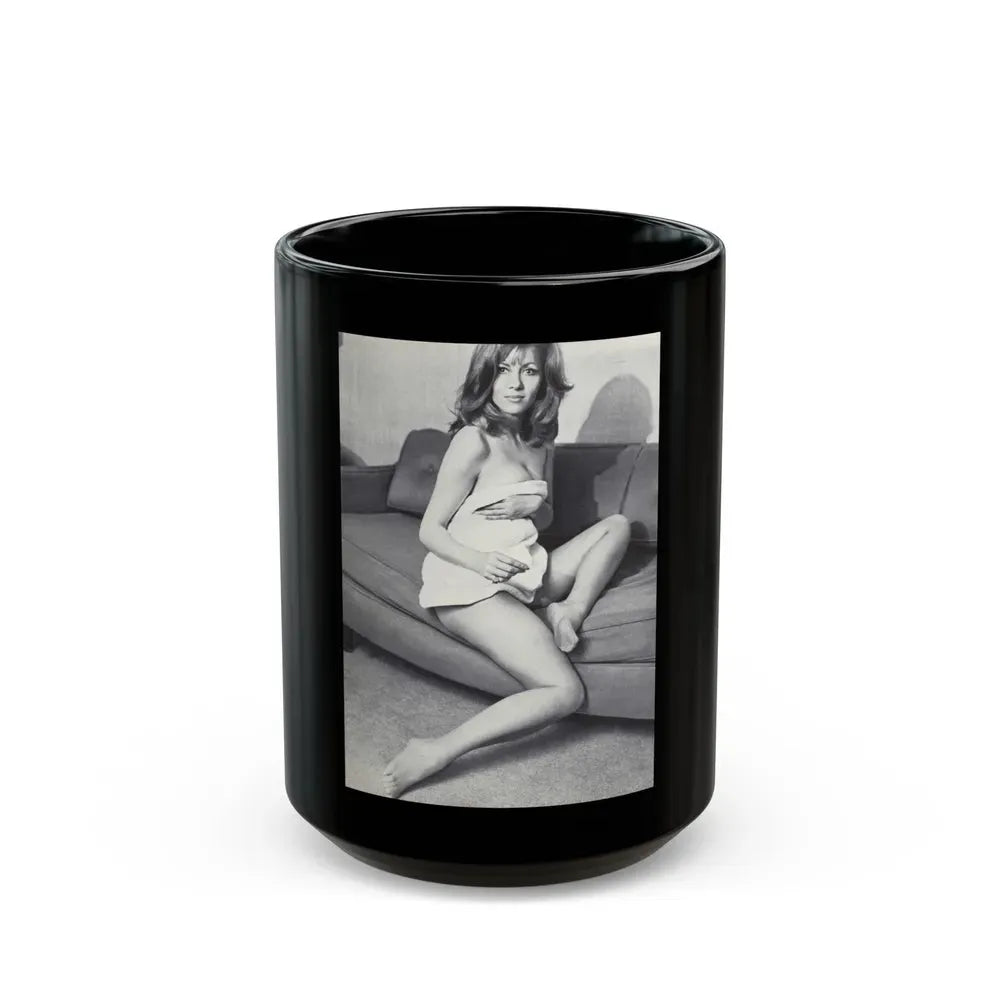 Ingrid Pitt #84 (Vintage Female Icon) Black Coffee Mug 15oz - Go Mug Yourself