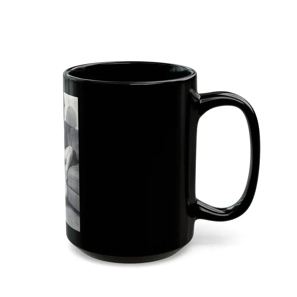 Ingrid Pitt #84 (Vintage Female Icon) Black Coffee Mug - Go Mug Yourself