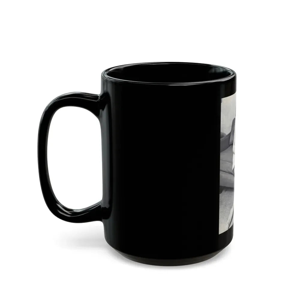 Ingrid Pitt #84 (Vintage Female Icon) Black Coffee Mug - Go Mug Yourself