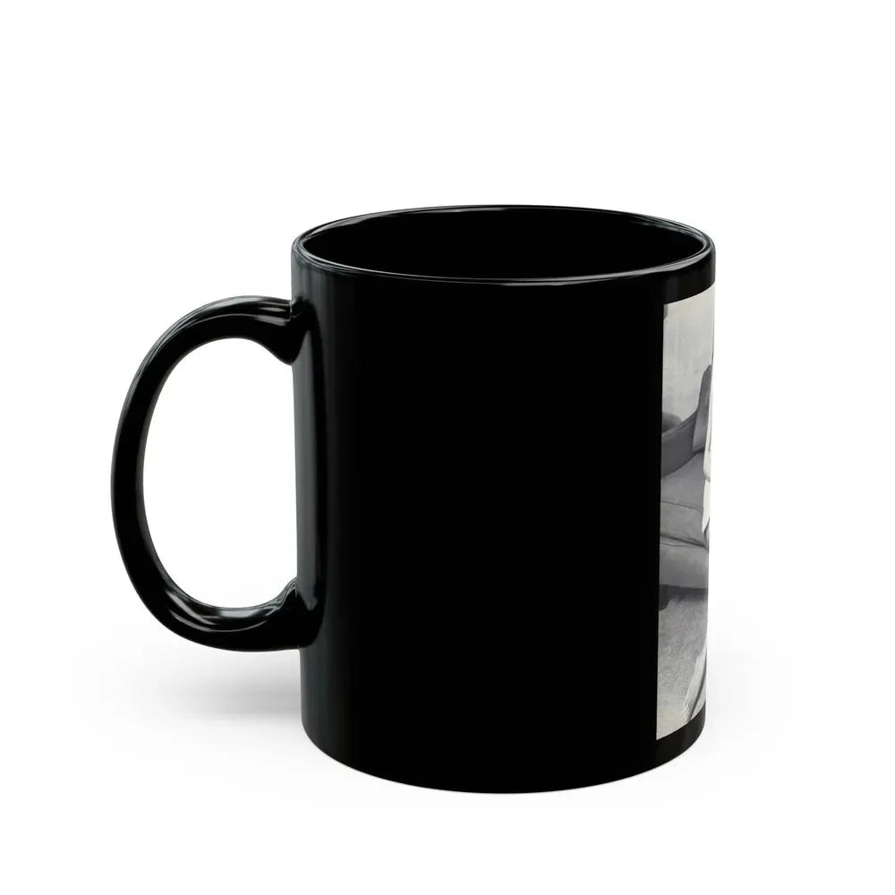 Ingrid Pitt #84 (Vintage Female Icon) Black Coffee Mug - Go Mug Yourself