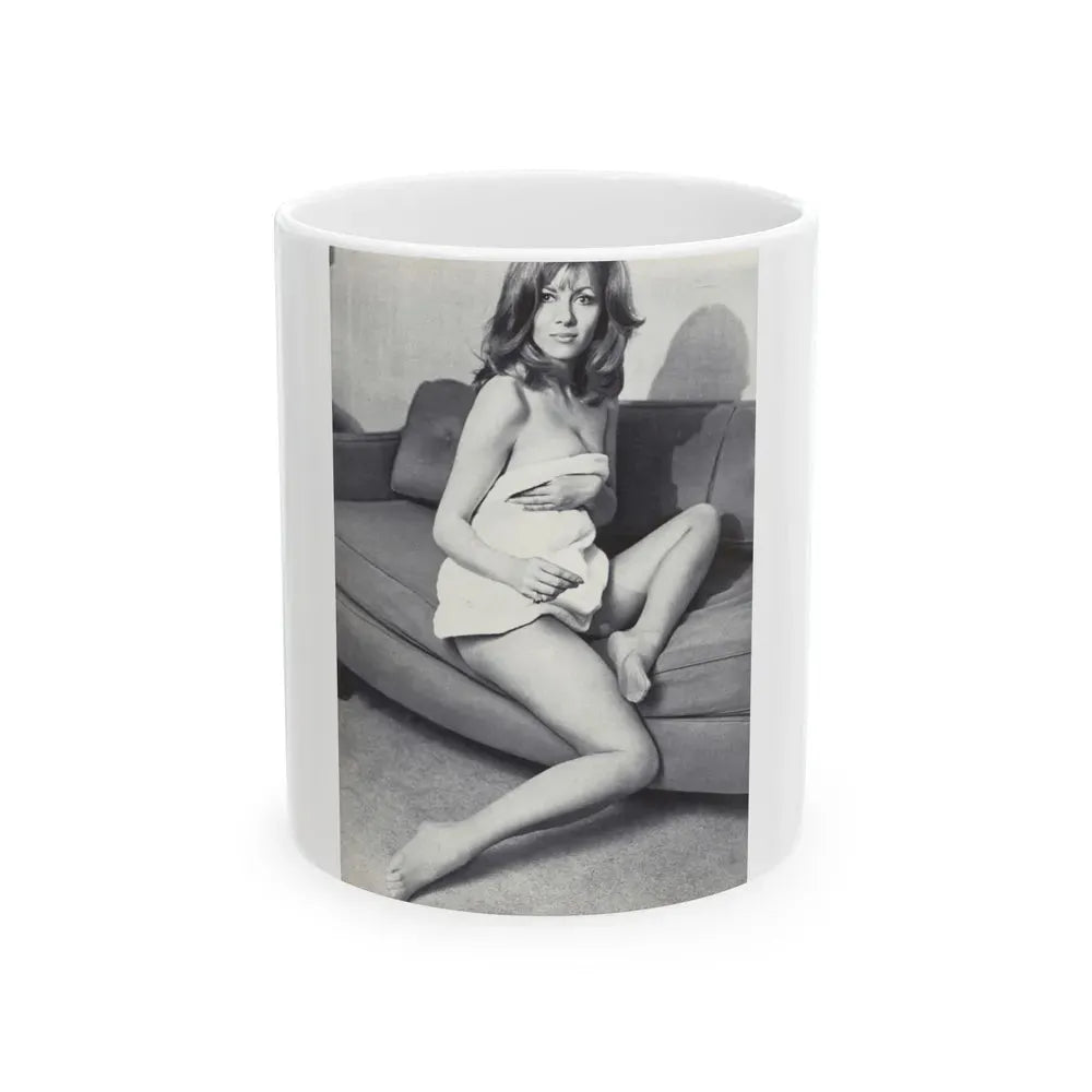Ingrid Pitt #84 (Vintage Female Icon) White Coffee Mug 11oz - Go Mug Yourself