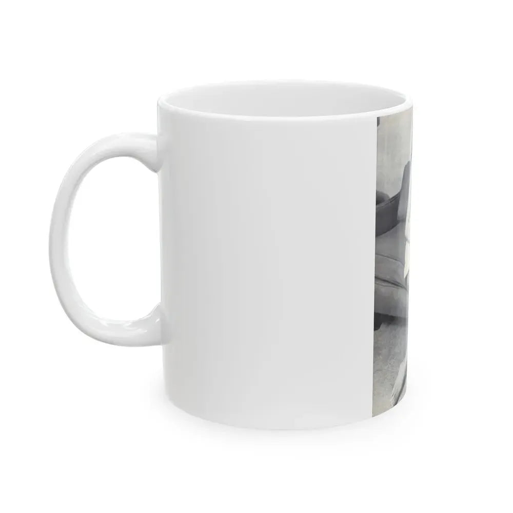 Ingrid Pitt #84 (Vintage Female Icon) White Coffee Mug - Go Mug Yourself