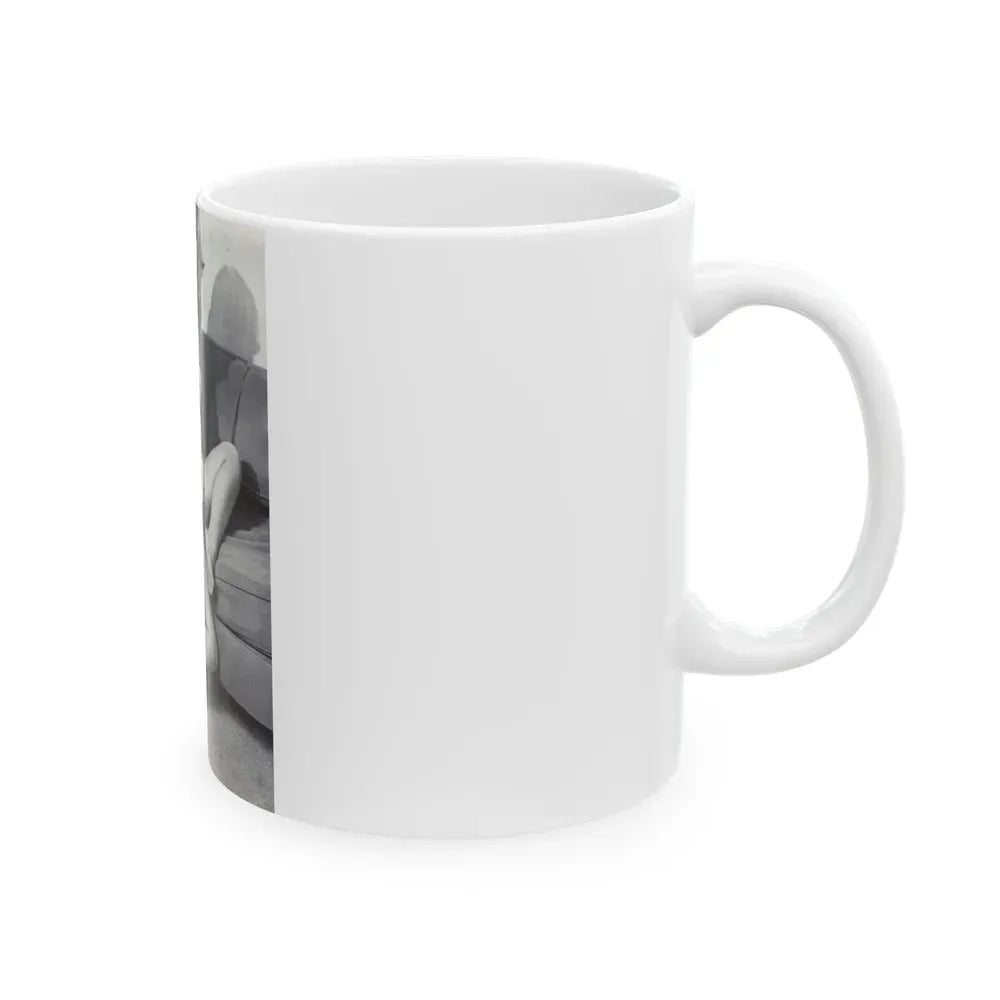 Ingrid Pitt #84 (Vintage Female Icon) White Coffee Mug - Go Mug Yourself