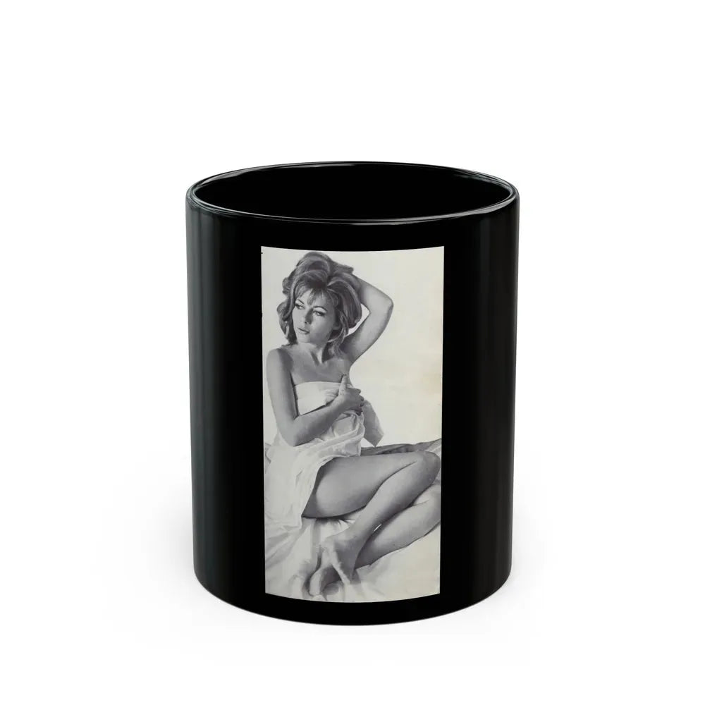 Ingrid Pitt #85 (Vintage Female Icon) Black Coffee Mug 11oz - Go Mug Yourself