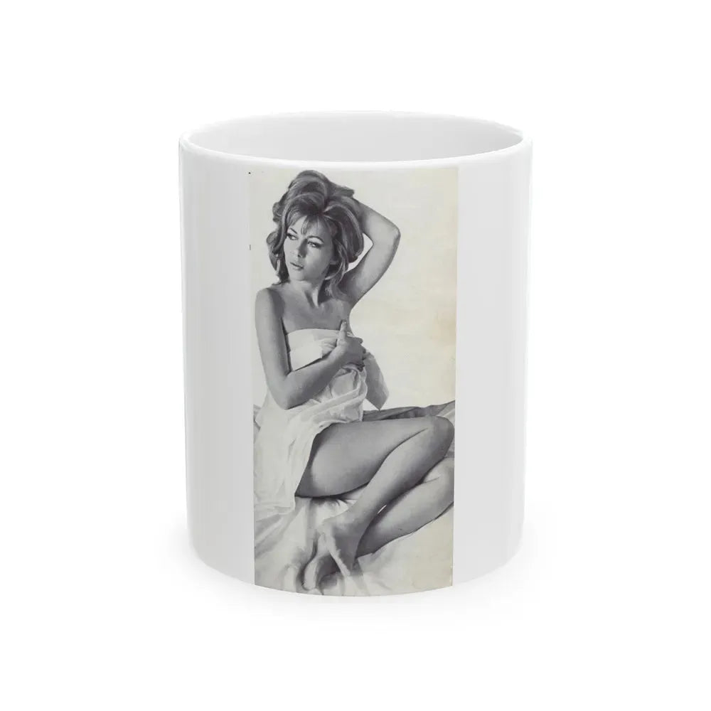Ingrid Pitt #85 (Vintage Female Icon) White Coffee Mug 11oz - Go Mug Yourself