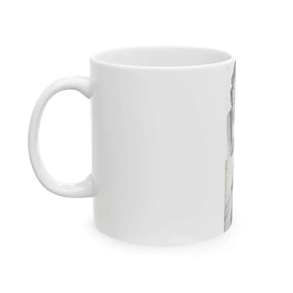 Ingrid Pitt #85 (Vintage Female Icon) White Coffee Mug - Go Mug Yourself