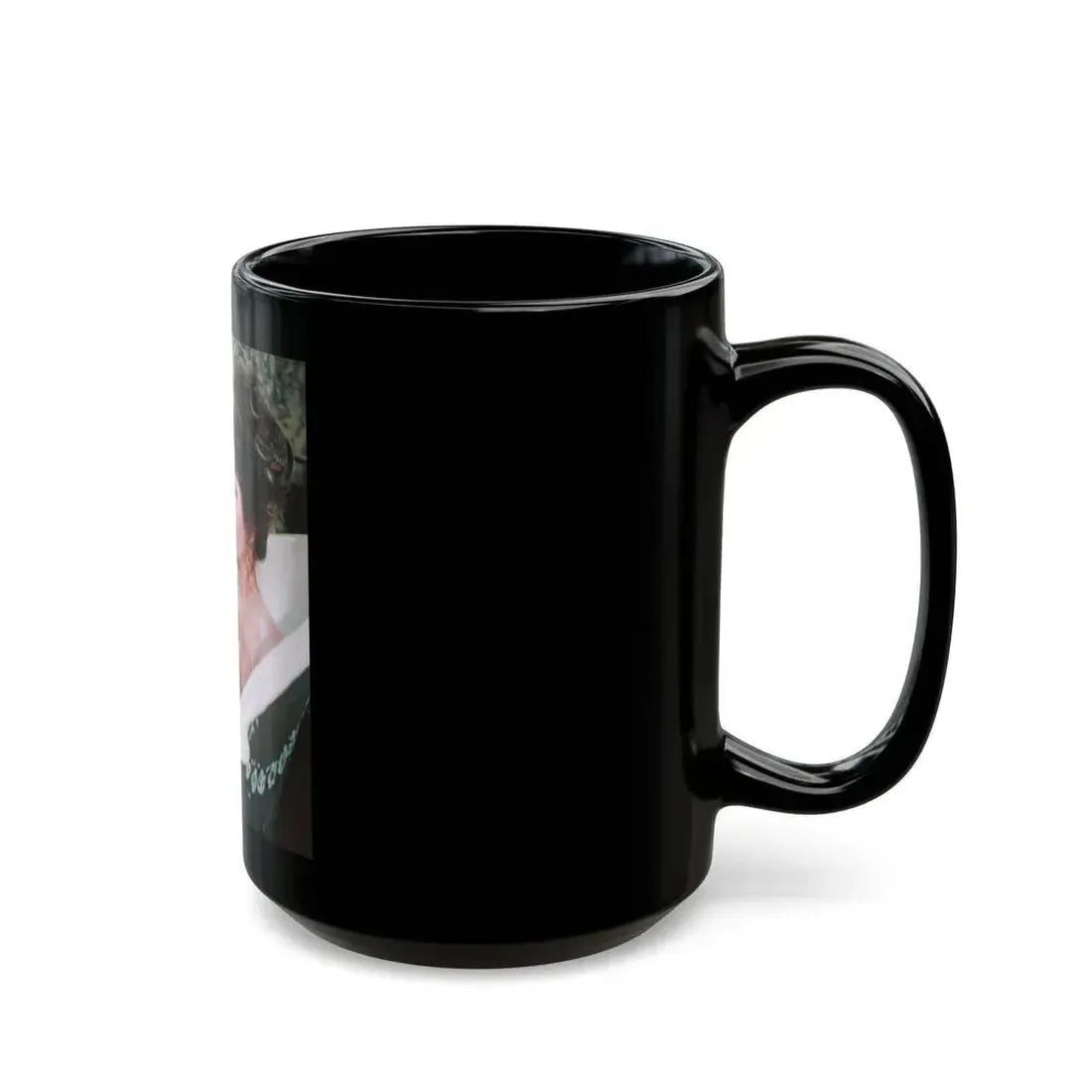 Ingrid Pitt #86 - Topless (Vintage Female Icon) Black Coffee Mug - Go Mug Yourself