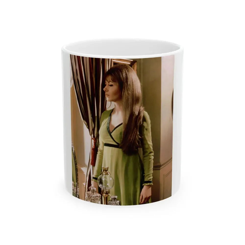 Ingrid Pitt #87 (Vintage Female Icon) White Coffee Mug 11oz - Go Mug Yourself