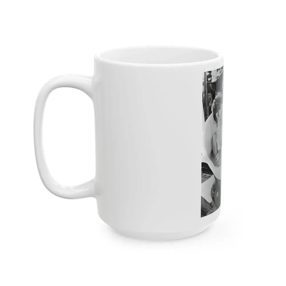 Ingrid Pitt #88 - Topless (Vintage Female Icon) White Coffee Mug - Go Mug Yourself
