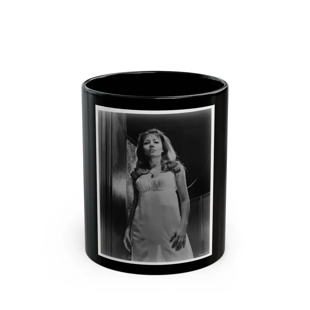 Ingrid Pitt #90 (Vintage Female Icon) Black Coffee Mug 11oz - Go Mug Yourself