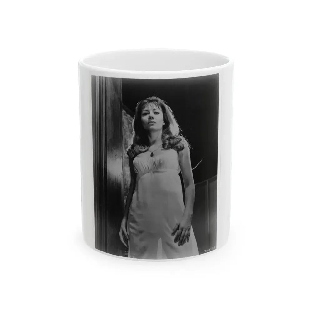Ingrid Pitt #90 (Vintage Female Icon) White Coffee Mug 11oz - Go Mug Yourself