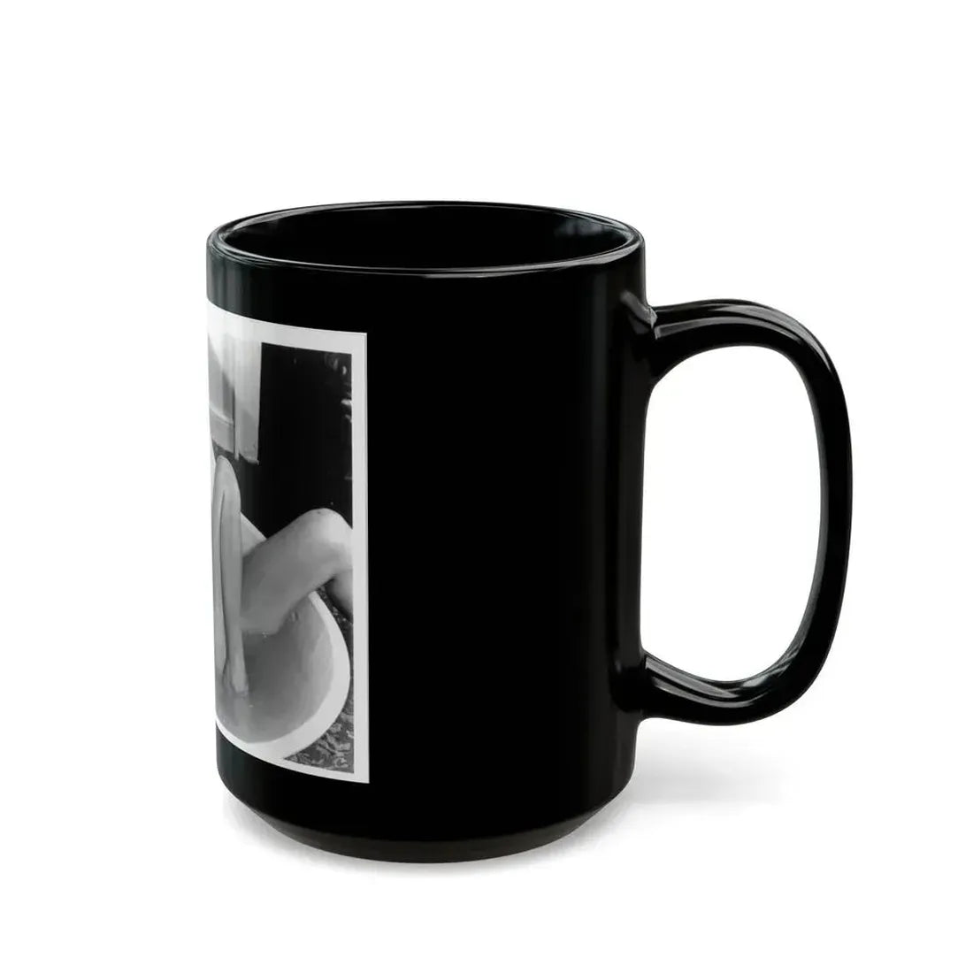 Ingrid Pitt #93 - Topless (Vintage Female Icon) Black Coffee Mug - Go Mug Yourself