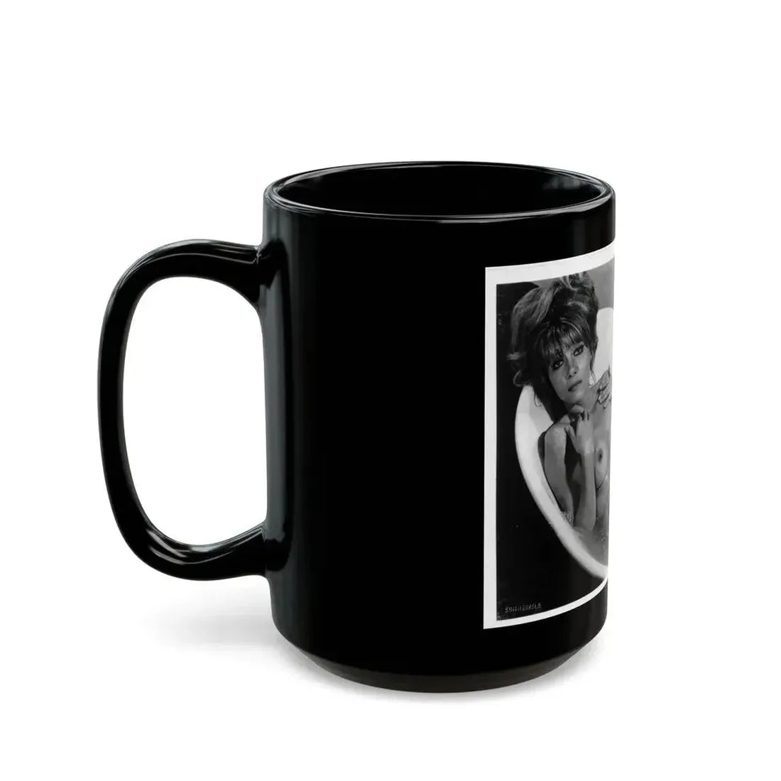 Ingrid Pitt #93 - Topless (Vintage Female Icon) Black Coffee Mug - Go Mug Yourself
