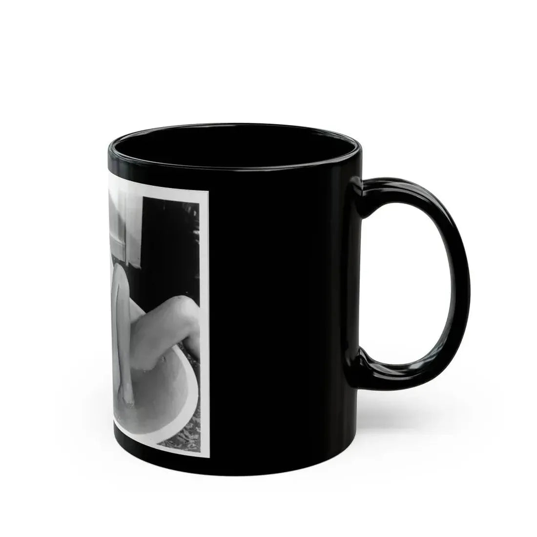 Ingrid Pitt #93 - Topless (Vintage Female Icon) Black Coffee Mug - Go Mug Yourself