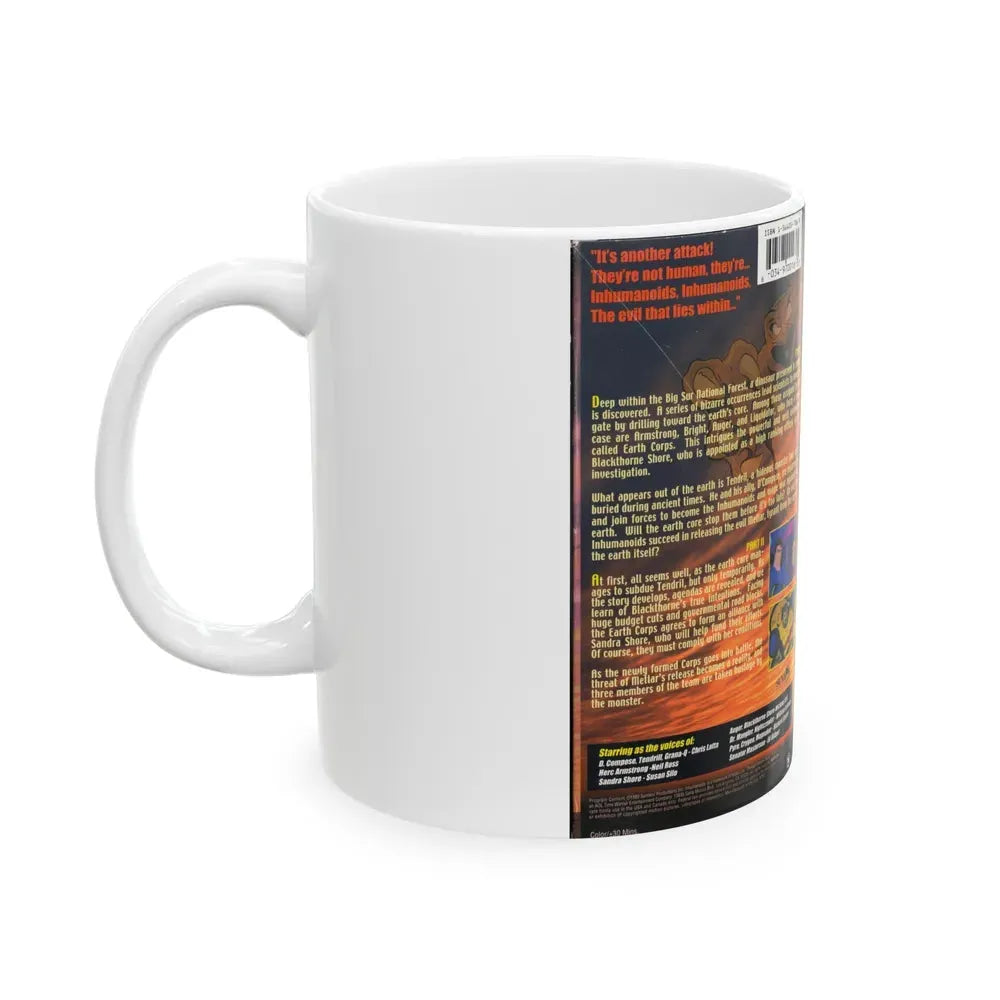 INHUMANOIDS THE EVIL THAT LIES WITHIN (VHS COVER) - White Coffee Mug - Go Mug Yourself