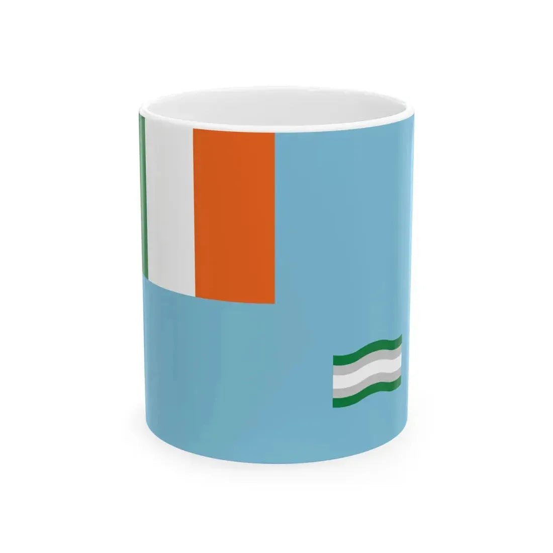 Inland Waterways Association of Ireland flag (Ireland) White Coffee Mug 11oz - Go Mug Yourself