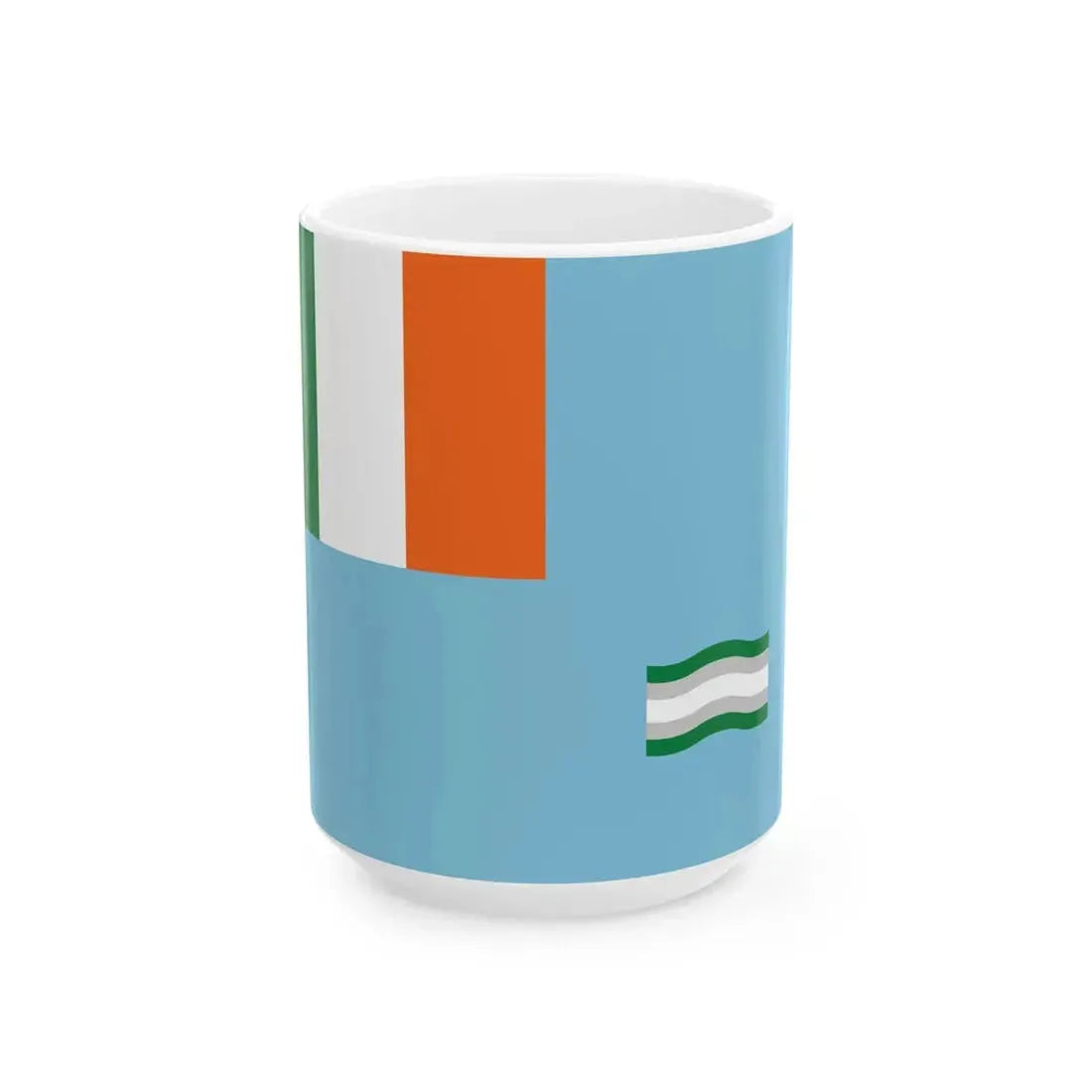 Inland Waterways Association of Ireland flag (Ireland) White Coffee Mug 15oz - Go Mug Yourself