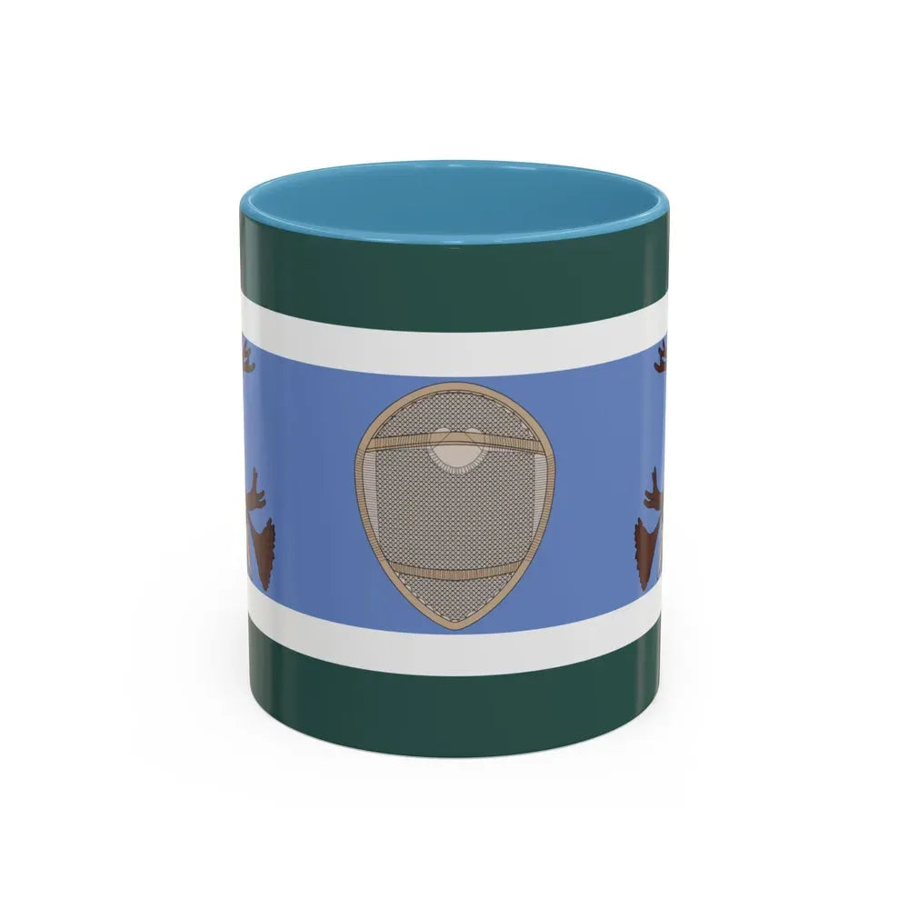Innu Nation Flag - Accent Coffee Mug 11oz Light Blue - Go Mug Yourself
