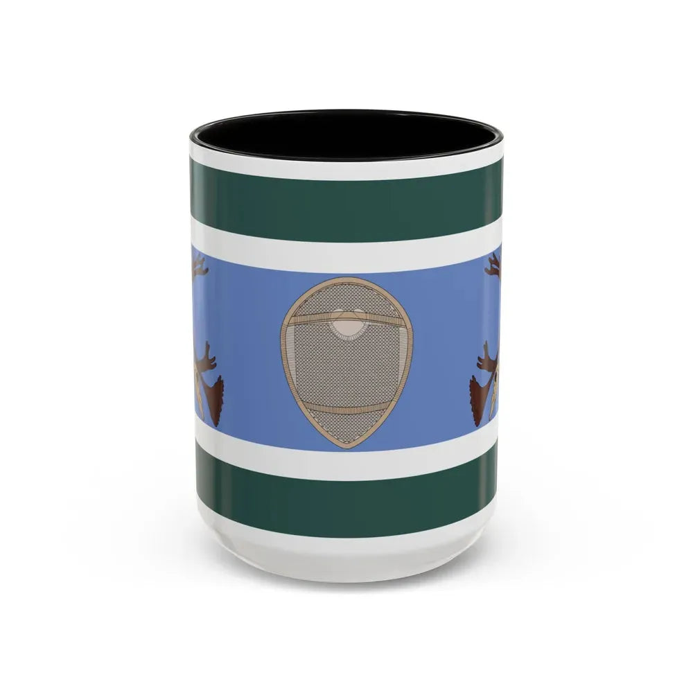 Innu Nation Flag - Accent Coffee Mug 15oz Black - Go Mug Yourself