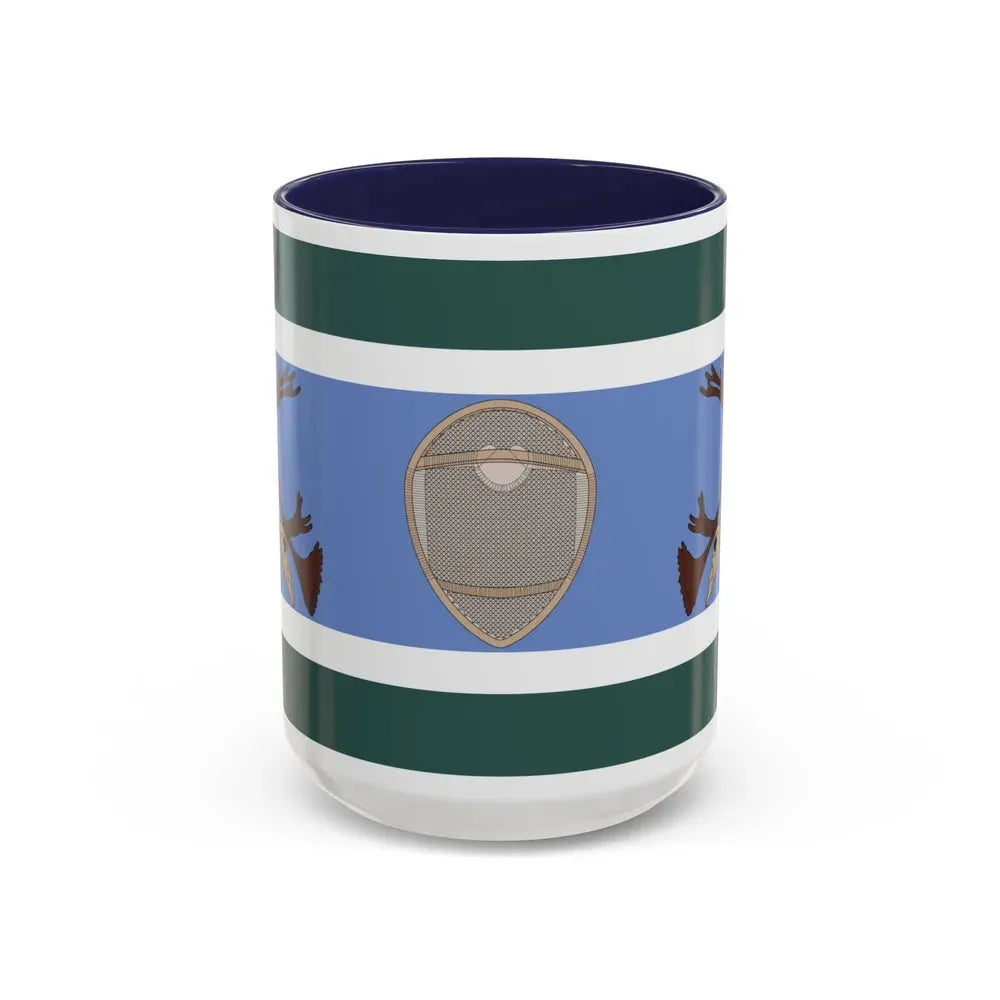 Innu Nation Flag - Accent Coffee Mug 15oz Navy - Go Mug Yourself